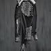 HANDMADE Men Black Punk Silver Long Spiked Studded Leather Buttons Up Jacket Silver Studs and Spikes Black Leather Made to Orders Studs Spik