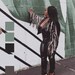 Customized Handcrafted Fringes Women's Black and Silver Color Silver Studded Genuine Leather Jacket (3179)