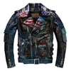 Motor Bike Fashion Hippie Outfit, Patchwork Waist Belt Handmade, Ramones Men Jacket, Queensryche Patches Clothing, Brando Cow Skin Leather,
