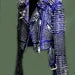 New Mens Full Blue Punk Silver Long Spiked Studded Leather Brando Jacket, Blue Studded Jacket, Men Jacket, Blue Spiked leather jacket