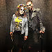 Relentless Black Leather Jacket, Heavy Metal Steampunk Gun Spikes Studs, Brando Collar & Waist Belted
