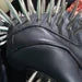 HANDMADE Mens Full Black Punk Silver Long Spiked Studded Leather Buttons Up Jacket Silver Studs and Spikes Black Leather Made to Orders