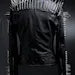 Studded Leather Jacket Women Handmade Full Black Punk Silver Long Spiked Studded Leather Buttons Up StudsandSpikes Made to Orders Steampunk