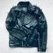 HANDMADE Long Spiked Studded Leather Jacket and Vest Two in One Removable Sleeves Mens Full Black Punk Silver Zipper Jacket Vest Studs Spike