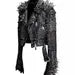 Punk Rock Spiked Leather Jacket Heavy Studded Biker Coat with Metal Spikes and Zippers