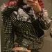 Punk Rock Spiked Leather Jacket Heavy Studded Biker Coat with Metal Spikes and Zippers