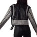 Women Dome Silver Studded Leather Jacket Moto Bike Style