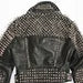 Handmade Women Black Leather Rock Women Steam Punk Style Studded Biker Jacket Silver Long Studs Spiked Jacket (389)