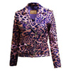 Jaguar Printed Women's Jacket, Cowhide Leather Brando Fashion Clothing, Waist Belted Leopard Design, Shoulder Epaulettes Jacket Women,