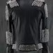 HANDMADE Men Black Punk Silver Long Spiked Studded Leather Buttons Up Jacket Silver Studs and Spikes Black Leather Made to Orders Studs Spik