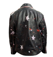 Brando Personalized Spiked Jacket, Steampunk Patches Conical Studs Jacket, Motorbike Handmade Shoulder Epaulets Jacket, Men Gothic Jacket,