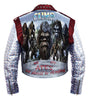 Climbing Apes Studwork Fashion, Gothic Bachelor's Jacket Leather, Patchwork Outfit Handmade, Spikes Cone Studs, Multi Color Jacket Men,