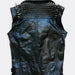 VEST JACKET HANDMADE Men Black Punk Silver Long Spiked Studded Leather Buttons Up Vest Silver Studs and Spikes Black Leather Studs Spike