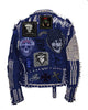 Studwork Spiked Gothic Men, Steampunk Studded Jacket, Cowhide Leather Patchwork, Dead Kennedy Clothing, Skull Social Tendencies Jacket,