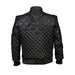 Handmade Men Studded Quilted Leather Steam Punk Motorcycle Jacket